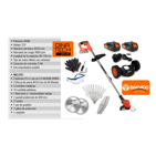 Bordeadora Inalambrica 3 En 1 Daewoo Dalbc-20wh + Accesorios