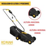 Cortadora Cesped 1400W CON Bolsa Recolectora