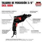 Skil 6604, 570W – Taladro de Impacto Perfecto para Llevar a Todos Lados