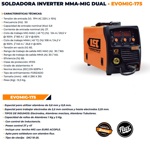 Soldadora Inverter 2 En 1 Mig Electrodo Evo Mig 175 Lusqtoff