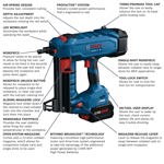 Clavadora de hormigón BOSCH GNB18V-12K14 PROFACTOR™ 18V con batería