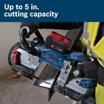Sierra de cinta BOSCH GCB18V-5B26 18 V 12,7 cm de corte profundo con batería