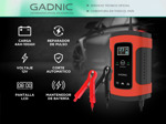 Cargador De Batería Gadnic Para Auto Moto 12V Corte Automático Mantenedor