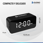 Reloj Despertador Suono AYV0119 Bluetooth Negro 19-23SUO077