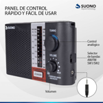 Radio Portátil Dual Suono AYV0124 SW1-2 AM y FM