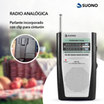 Mini Radio Portatil Suono Am/fm 2 Bandas Entrada Aux