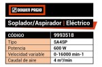 Soplador Aspirador 600 W 220 V Dowen Pagio 9993518