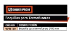 Boquilla Para Termofusora Ø 50 Mm Dowen Pagio 9998180