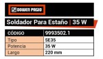 Soldadora Estaño Lapiz 35 W 220 V Dowen Pagio 9993502.1