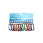 MOSQUETONES DE ALUMINIO DE COLORES X12 DE 8CM NEÓN EVOL0198