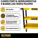 Carro Porta Herramientas 3 Bandejas 150Kg Max Konan