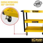 Carro Porta Herramientas 3 Bandejas 150Kg Max Konan
