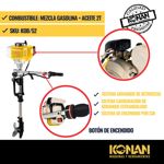 Motor Fuera De Borda Konan Botes Balsas 52cc 2 T
