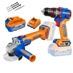 Combo Taladro + Amoladora Wadfow Wck202734 Inalambricos
