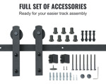 Kit De Herrajes Para Puerta Corrediza De Granero De 10 Pies
