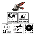 Amoladora Angular Einhell 750W TC-AG 115/750 4430960 