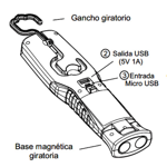 LINTERNA LED PROFESIONAL ATOMLUX - 84HS BATERIA LITIO USB (8016)