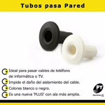 TUBO PASA PARED 8MM BOLSA X500 UNIDADES BLANCO FIJACIONES PY