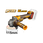 AMOLADORA ANGULAR 4 1/2 PULG 20V BRUSHLESS INGCO CAGLI21154