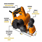 CEPILLADORA ELECTRICA 1050W INDUSTRIAL INGCO PL10508-4