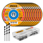 SET AMOLADORA Y TALADRO INDUSTRIAL INGCO CKLI20273-4