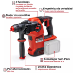ROTOMARTILLO INALAMBRICO EINHELL HEROCCO 3628 - 4 FUNCIONES (4513950)