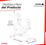 Bicicleta Fija Spinning Randers ARG-845SP 6Kg