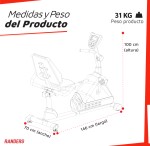 Bicicleta Fija Horizontal Randers ARG-6390 Magnética
