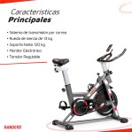 Bicicleta Fija Spinning Randers ARG-874SP 13 Kg