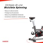 Bicicleta Fija Spinning Randers ARG-874SP 13 Kg