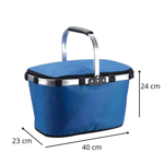 Canasta Lunchera Termica Plegable Picnic Azul