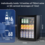 Refrigerador De Bebidas Joy Pebble 1.7 Pies Cúbicos