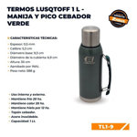 Termo 1 Litro Acero Inoxidable Lusqtoff Frio Y Calor Verde