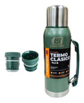 Termo 1 Litro Acero Inoxidable Lusqtoff Frio Y Calor Verde