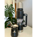 Termo Stanley Classic Bottle Negro Metal + Mate Replica AAA