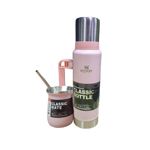 Termo Stanley Classic Bottle Rosa 1.3L + Mate Replica AAA