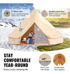 Carpa Vevor De Lona Tipo Yurt Para Camping, 4 Estaciones, Co
