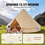 Carpa Vevor De Lona Tipo Yurt Para Camping, 4 Estaciones, Co