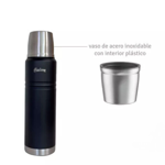 Termo Hudson Acero 1 Litro De Acero Inoxidable NEGRO