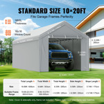 Toldo Vevor De Repuesto Para Cochera Con Pared Lateral 10x