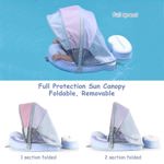 Flotador de piscina para bebés BIFULLJOY Mambobaby, no inflable, con toldo