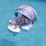 Flotador de piscina para bebés BIFULLJOY Mambobaby, no inflable, con toldo