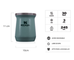 Combo Mate Clasico Stanley 236ML + Bombilla Spoon Verde