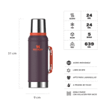 Termo Stanley Clasico 950Ml Con Manija - Plum