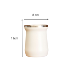 Mate termico acero inoxidable 260ml color blanco natural