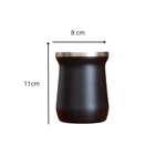 Mate termico acero inoxidable 260ml color negro matte