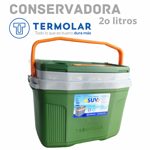 Heladera Conservadora Termolar 20L Verde para Playa Picnic