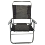 Reposera plegable de caño color negro Descansar 10009