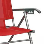 Reposera plegable de caño color rojo Descansar 20100