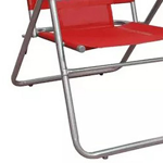 Reposera plegable de caño color rojo Descansar 20100